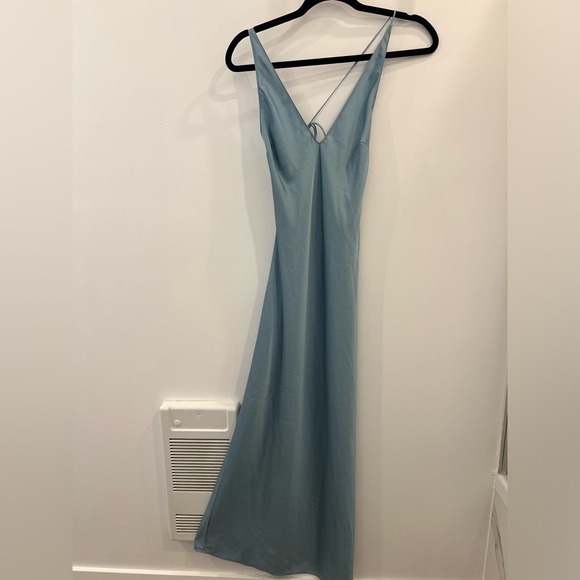 Zara blue satin dress - Picture 2 of 5